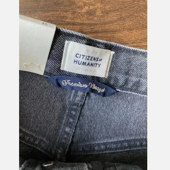 Citizens Of Humanity Annabelle Long Shorts Grey Womens Size 25 BNWT